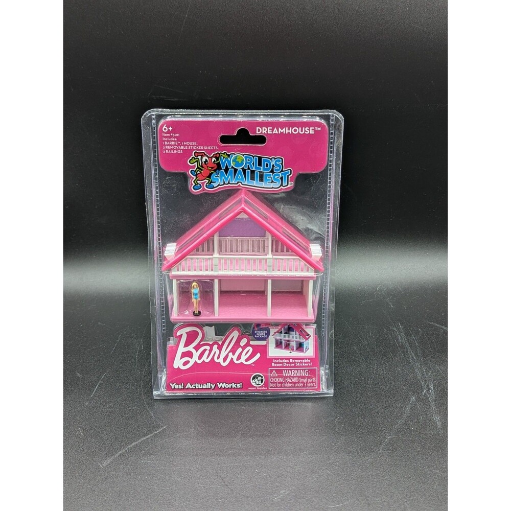 World's Smallest Barbie Dreamhouse Pink Malibu Barbie New Sealed
